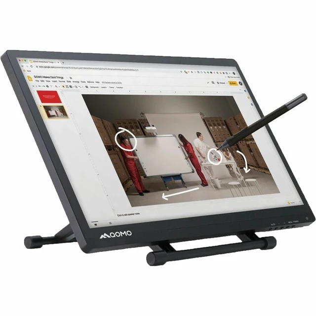 Alt view image 5 of 10 - Qomo HiteVision PresenStation QIT600 F3 Collaboration Display - 21.5" LCD - Capacitive - Touchscreen - 1920 x 1080 - 250 Nit - 1,000:1 Contrast Ratio - 1080p - USB - HDMI - Windows XP, Windows 7,