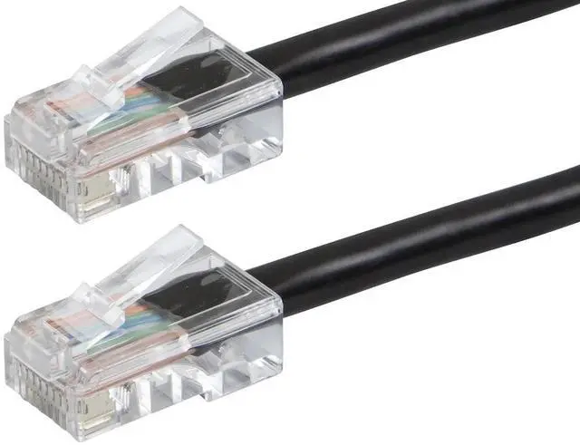 Alt view image 15 of 16 - Monoprice Cat6 Ethernet Patch Cable - 10 Feet - Black | Network Internet Cord - RJ45, Stranded, 550Mhz, UTP, Pure Bare Copper Wire, 24AWG - Zeroboot Series