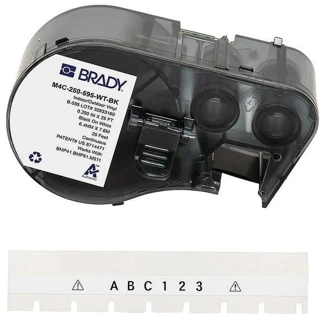 Alt view image 3 of 3 - Brady Authentic All-Weather Permanent Adhesive Vinyl Labels Black on White