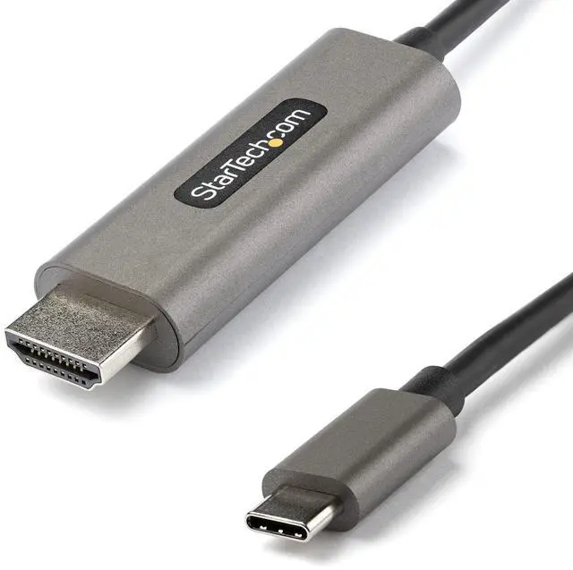 Alt view image 10 of 11 - 6ft (2m) USB C to HDMI Cable 4K 60Hz w/ HDR10 - Ultra HD USB Type-C to 4K HDMI 2.0b Video Adapter Cable - USB-C to HDMI HDR Monitor/Display Converter - DP 1.4 Alt Mode HBR3 (CDP2HDMM2MH)