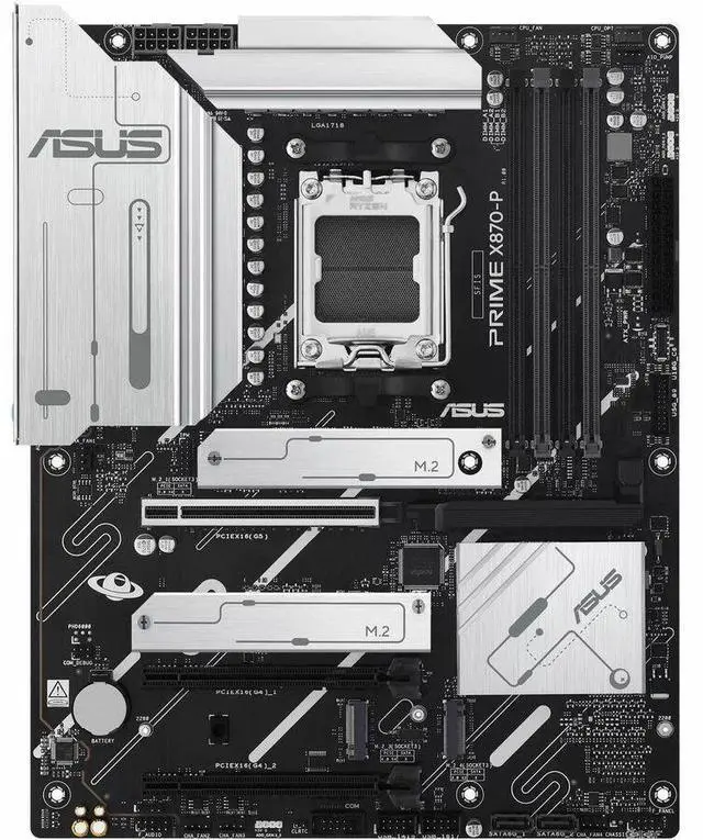 Main image of ASUS Prime X870-P-CSM AMD AM5 X870 ATX Business Motherboard, 14+2+1 80A DrMOS Power Stages, DDR5, PCIe 5.0, PCIe 5.0 x16, 4X M.2, 2.5Gb LAN, HDMI, USB4, USB Type-C, ASUS Control Center Express