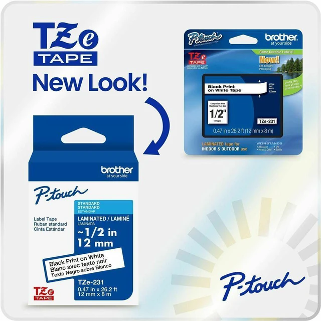 Main image of Brother Genuine P-touch TZe551 BK on BK Label Tape Laminated 24mmX8m TZE551G