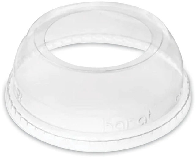 Main image of PET Lids Wide Opening Dome Fits 12 oz to 24 oz Cold Cups Plastic Clear 1000/Carton CKDL626WH
