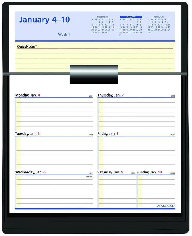 Main image of Flip-A-Week Desk Calendar Refill with QuickNotes 7 x 6 White Sheets 12-Month Jan to Dec: 2026 SW70650