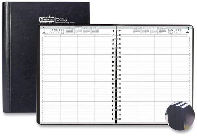 Main image of House of Doolittle Executive Hardcover Four-Person Group Practice Appt. Book 11x8.5 Black 2026