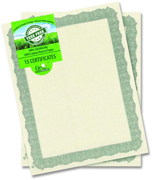Main image of Geographics Tree Free Certificate Natural with Silver Border