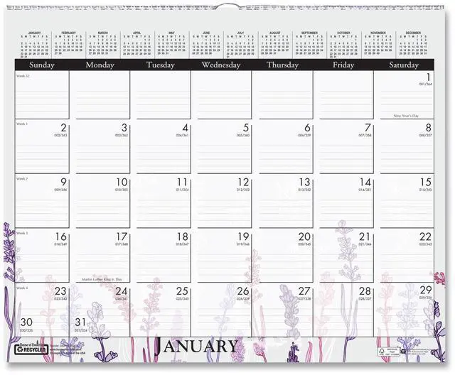 Main image of House of Doolittle Recycled Wild Flower Wall Calendar 15x12 Wild Flowers 2026