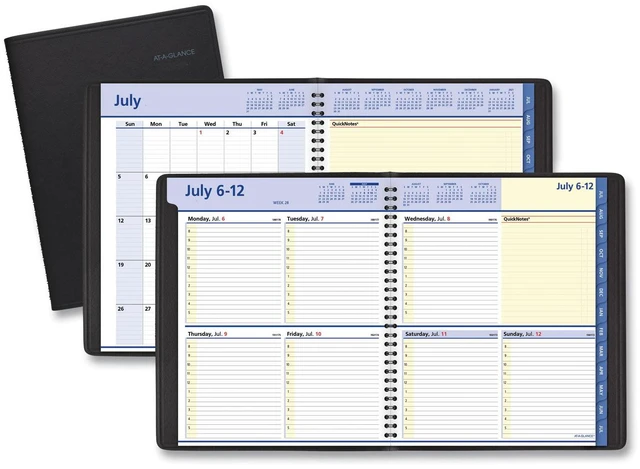 Main image of AT-A-Glance QuickNotes Weekly/Monthly Planner 10x8 Black 2024-2025 761105