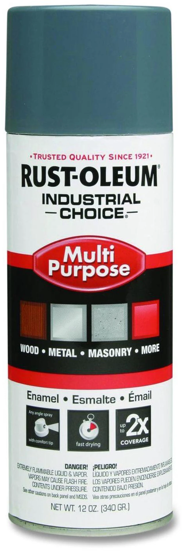 Alt view image 6 of 6 - RUST-OLEUM 202214 Spray Paint, Machinery Gray, Gloss, 12 oz.