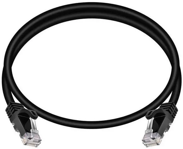Alt view image 18 of 20 - Monoprice Cat6 Ethernet Patch Cable - 2 Feet - Black | Network Internet Cord - RJ45, Stranded, 550Mhz, UTP, Pure Bare Copper Wire, 24AWG - Flexboot Series