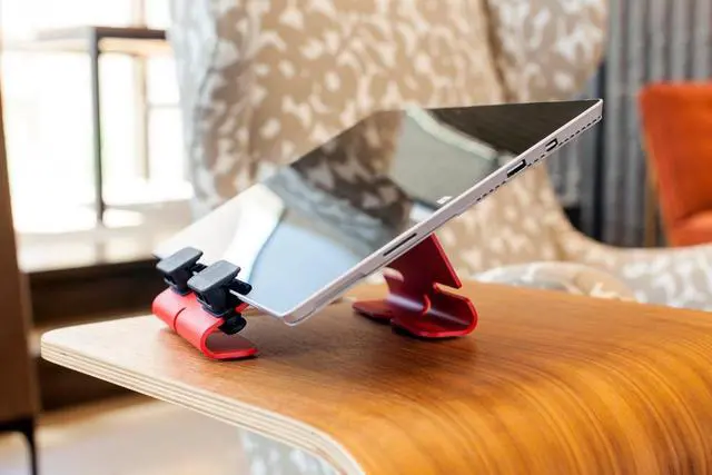 Alt view image 8 of 10 - Heckler Design @Rest - Universal Tablet Stand - 3.2" Height x 4.8" Width x 6.5" Depth - Steel - Gray, Black - Sturdy