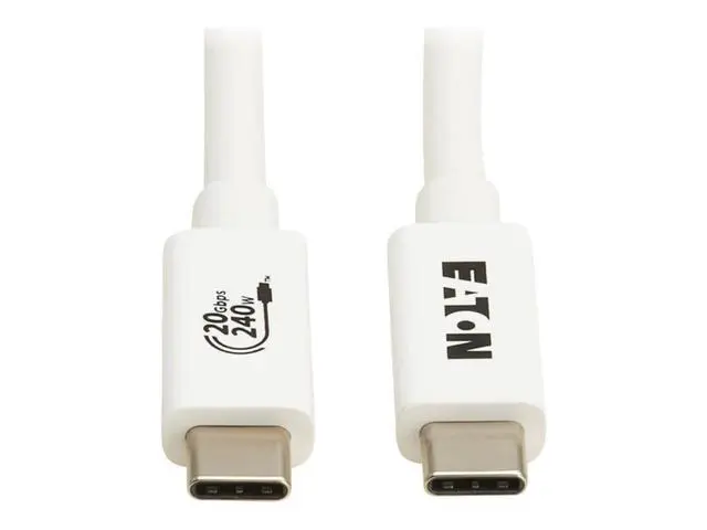 Alt view image 7 of 7 - Tripp Lite series USB4 20Gbps Cable (M/M), White, 6.6 ft. U521-1P0M-WH20G