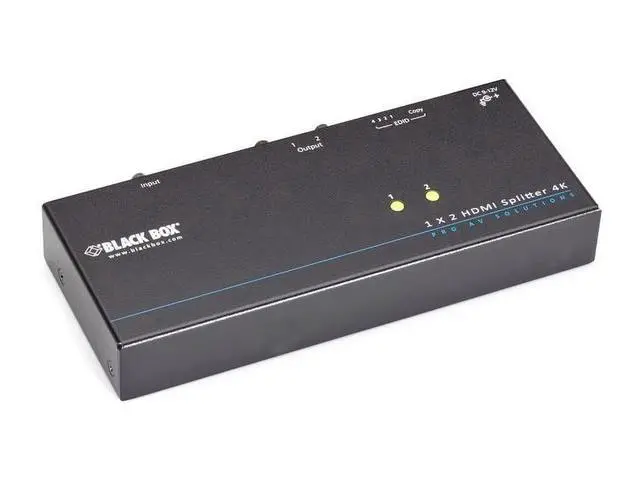 Alt view image 4 of 4 - Black Box 1X2 4K HDMI Splitter VSP-HDMI1X2-4K