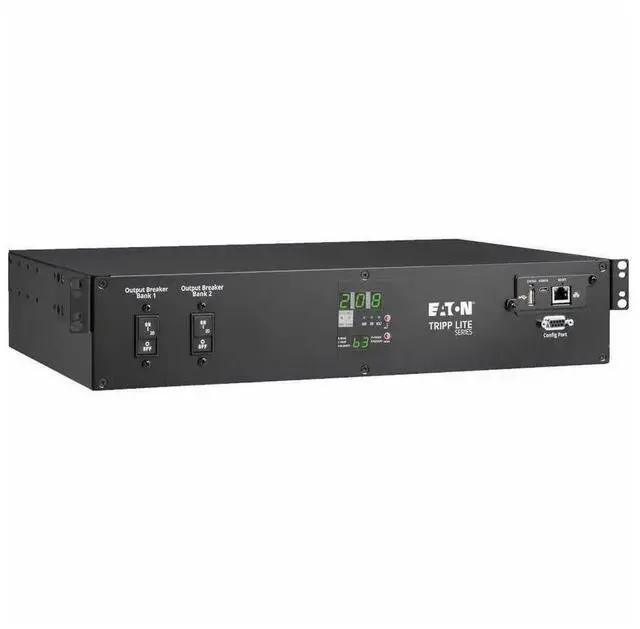 Alt view image 9 of 9 - Tripp Lite PDUMNH30HVAT2 19-Outlets PDU Monitored - NEMA L6-30P - 16 x IEC 60320 C13, 2 x IEC 60320 C19, 1 x NEMA L6-30R - 230 V AC - Network (RJ-45) - 2U - Horizontal - Wall-mountable, Rack-mountable