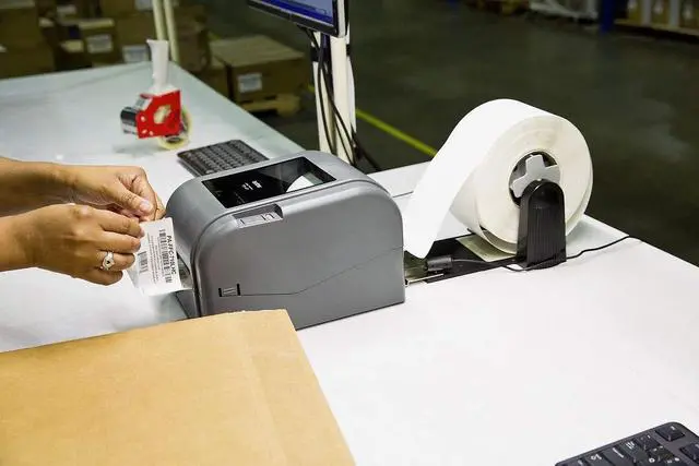 Alt view image 11 of 13 - Brother TD4520TN 4.2" Desktop Network Thermal Printer, TT, 300dpi, USB/Host USB/Serial/Ethernet LAN