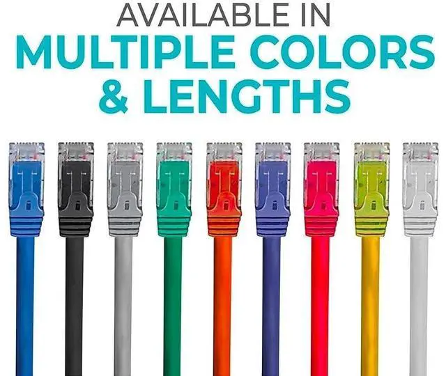 Alt view image 13 of 16 - Monoprice Cat6 Ethernet Patch Cable - 25 Feet - Black | Network Internet Cord - RJ45, Stranded, 550Mhz, UTP, Pure Bare Copper Wire, 24AWG - Flexboot Series