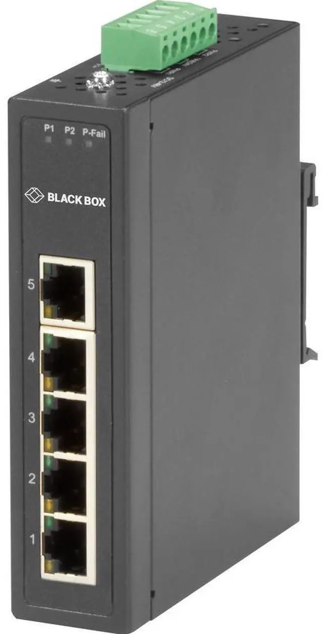 Main image of Black Box Industrial 10/100-Mbps Ethernet Switch 5-Port LBH3050A