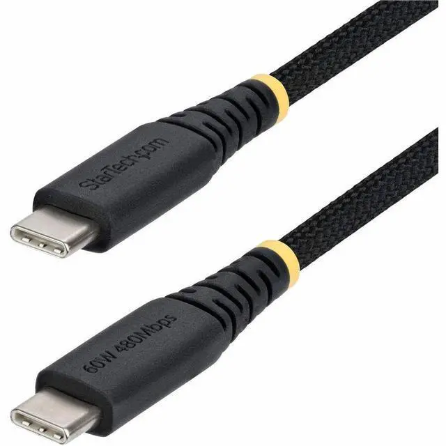 Alt view image 7 of 12 - StarTech.com 10ft (3m) USB-C Charging Cable, 60W (3A) PD, Dual-Layer Braided Nylon/TPE Jacket, Rugged USB C Laptop Charger Cord