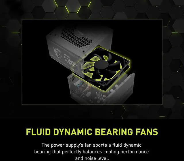 Alt view image 12 of 14 - MSI MAG 750W Power Supply - Internal - 120 V AC, 230 V AC Input - 5 V DC, 3.3 V DC, 12 V DC, -12 V DC, 5 V SB Output - 750 W - Active PFC - 1 +12V Rails - 1 Fan(s) - NVIDIA SLI Supported - 90% Efficie