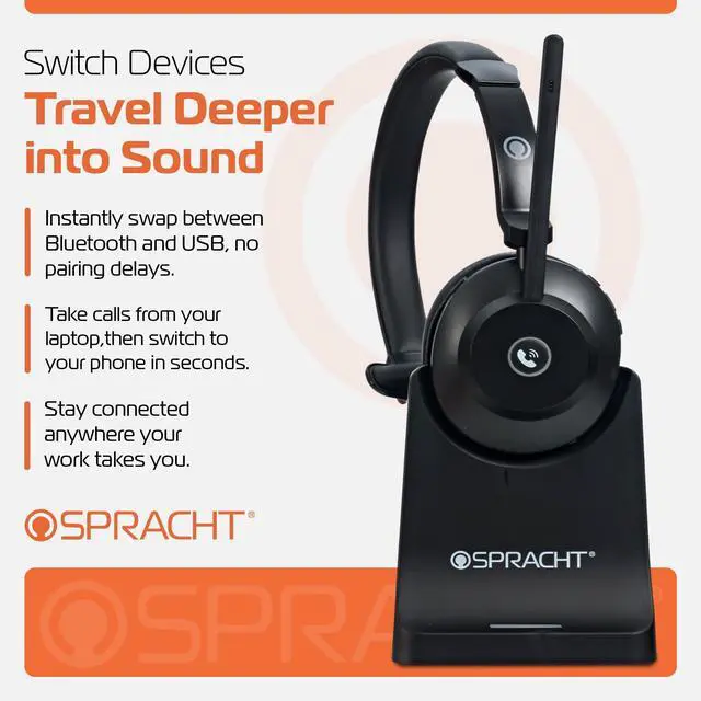 Alt view image 3 of 7 - Blues Combo Monaural Headset Over The Head Black BC1039