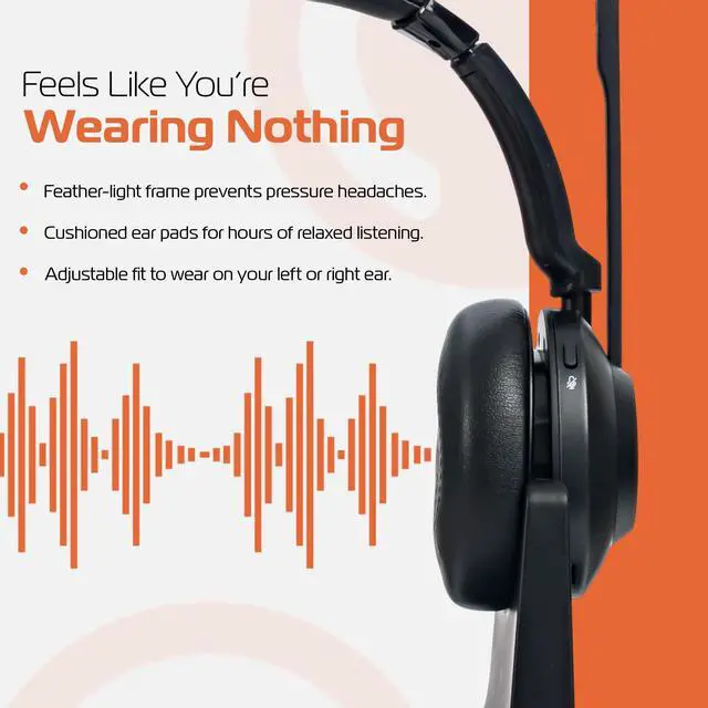 Alt view image 6 of 7 - Blues Combo Monaural Headset Over The Head Black BC1039