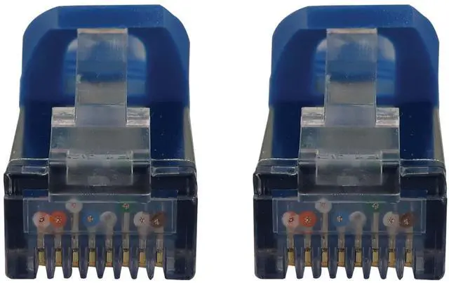 Alt view image 10 of 11 - Tripp Lite Cat6a 10G Snagless Shielded Slim STP Ethernet Cable (RJ45 M/M), PoE, Blue, 5 ft. (1.5 m) - 5 ft Category 6a Network Cable for Network Device, Server, Switch, Router, Hub, Printer, Computer,