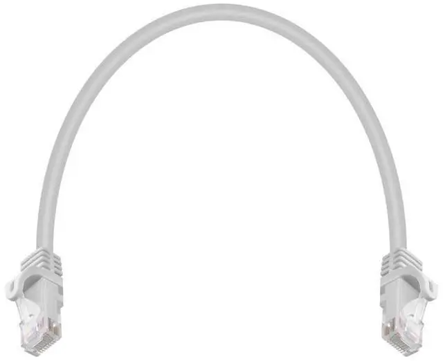 Alt view image 14 of 16 - Monoprice Cat6 Ethernet Patch Cable - 1 Feet - White | Network Internet Cord - RJ45, Stranded, 550Mhz, UTP, Pure Bare Copper Wire, 24AWG - Flexboot Series