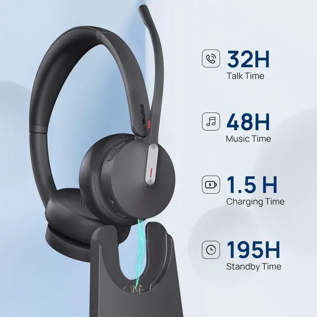 Alt view image 3 of 5 - Yealink WH64 Headset 1208697