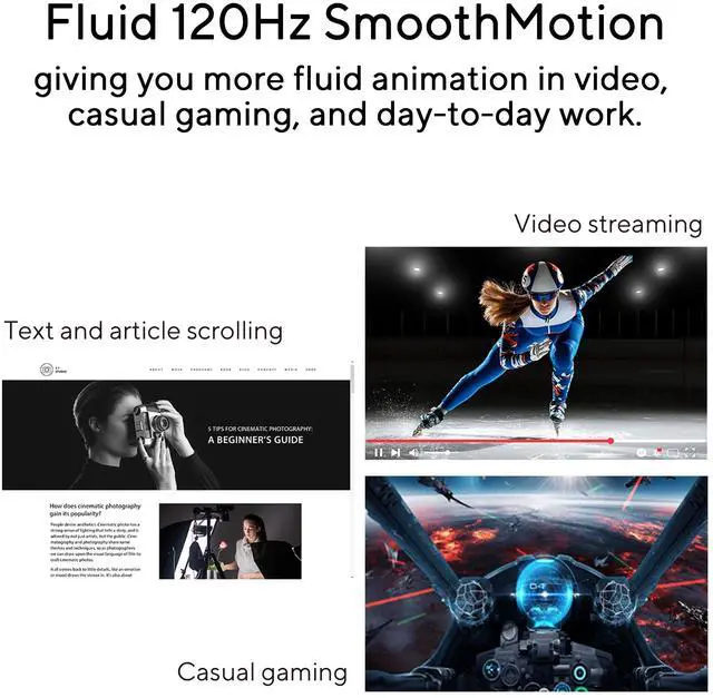 Alt view image 20 of 20 - ASUS 24” 1080P Business Monitor (VA249QGS) - IPS, Full HD, Frameless, 120Hz, Adaptive-Sync, 1ms, HDMI, DisplayPort, VGA, Eye Care, Low Blue Light, Ergonomic, VESA Wall Mountable, 3 yr Warranty