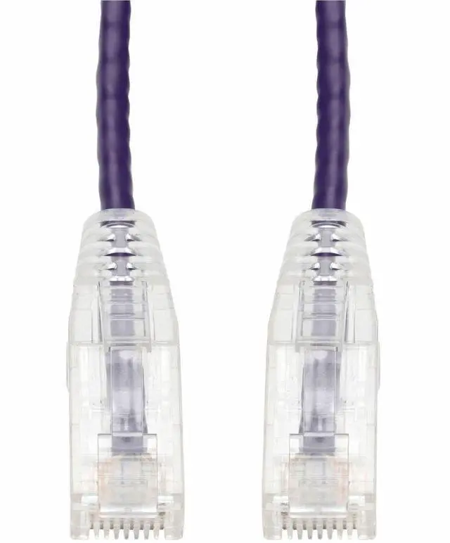 Main image of AddOn 14ft Purple CAT6 Slim PVC Ethernet Cable Snagless Clear-Claw RJ-45 M/M CAT 6