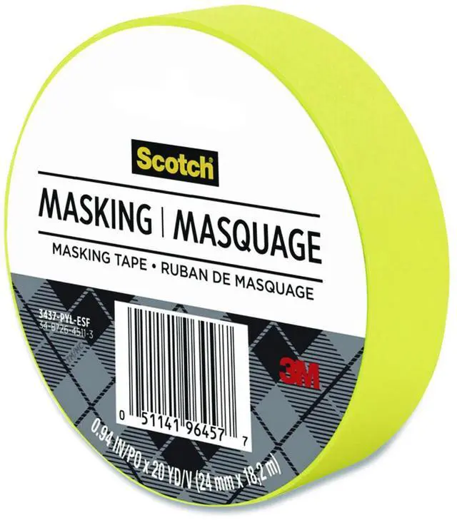 Alt view image 12 of 12 - Scotch Expressions Masking Tape .94" x 20 yds. Yellow (3437-PYL) 201984
