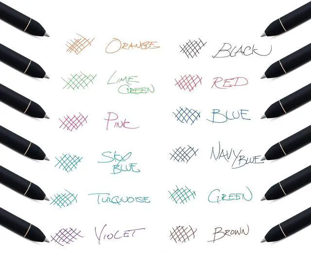 Alt view image 10 of 10 - Pentel EnerGel Kuro Retractable Gel Pen Medium Point 0.7mm Assorted Ink 12/Pack (BL437R1BP12M)