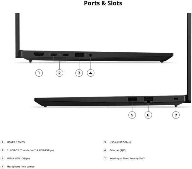 Alt view image 11 of 15 - Lenovo ThinkPad E14 Gen 7 Intel Laptop, 14" IPS 60Hz,Intel Core 7 240H,16GB, Graphics, 512GB SSD,Win 11 Pro