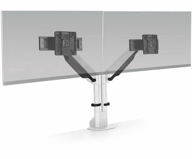 Main image of HAT Design Works E2-2-248 Mounting Arm Monitor Display White Landscape/Portrait