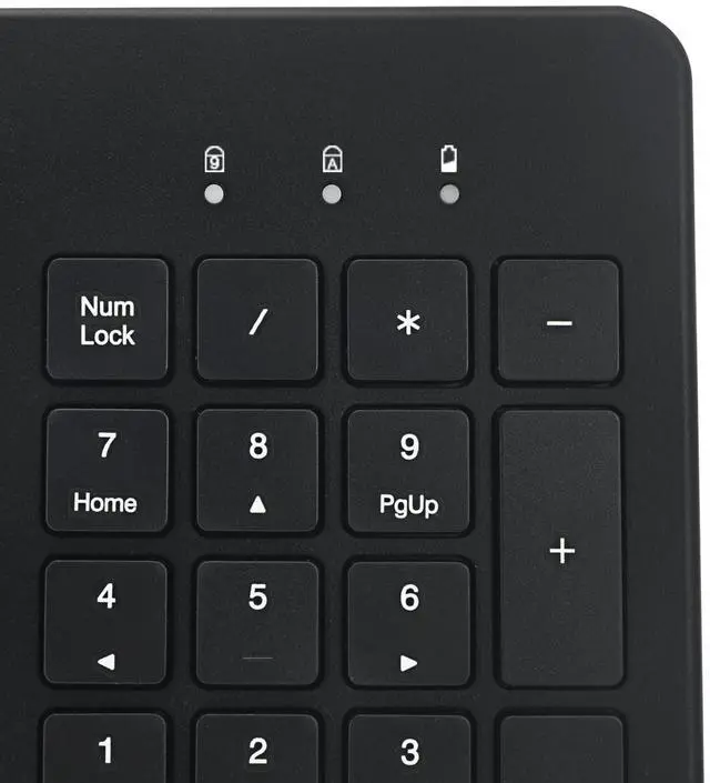 Alt view image 11 of 15 - ADESSO WKB-5300UB Wireless Fullsize Keyboard with Scissor Switch Keys, 2.4GHz USB-A Receiver, 104 Key Layout, Multimedia Hotkeys for Windows Mac OS, Quiet Typing, Black