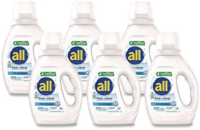 Main image of All Free Clear HE Laundry Detergent, Unscented, 30 oz Bottle, 6/Carton