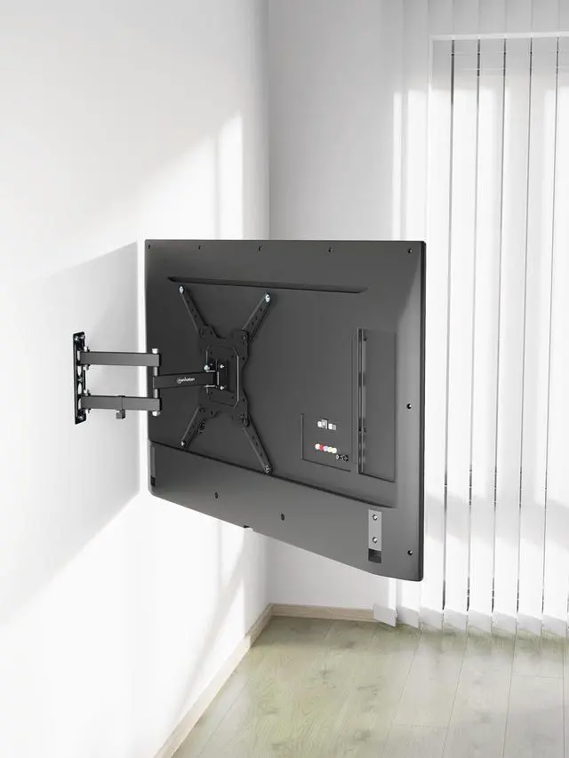 Alt view image 17 of 20 - Manhattan Full Motion TV Wall Mount - Articulating Arm for 23-55 TVs, Space-Saving Design, +90° Swivel & Cable Management, Durable Steel - 462624
