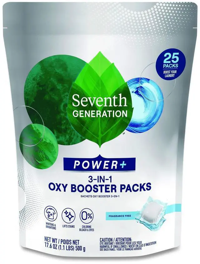 Main image of Power+ 3-in-1 Oxy Booster Packs Fragrance-Free 17.6 oz 25 Tabs/Pack 6 Packs/Carton 68927608