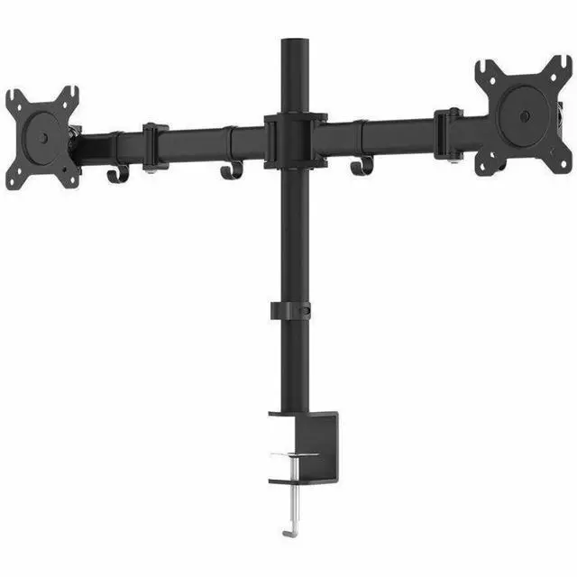 Alt view image 13 of 18 - Monoprice Essential Dual Monitor Articulating Arm Desk Mount | 180° Swivel, 360° Rotation