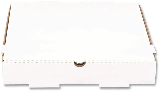 Main image of Corrugated Pizza Boxes 12 x 12 x 1.97 White/Brown 50/Carton FPPBF12W