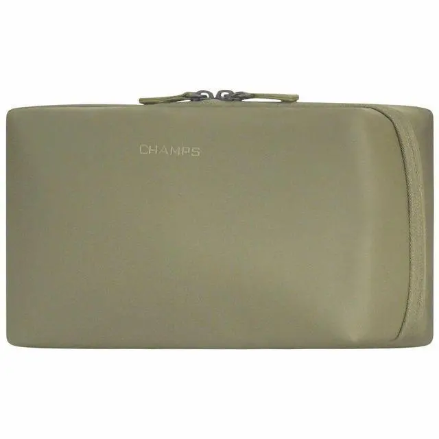 Alt view image 15 of 20 - Champs Onyx Carrying Case Toiletries, Travel - Green - Water Resistant - Polyurethane Body - Handle - 6.3" Height x 4.3" Width - 3.17 quart Volume Capacity