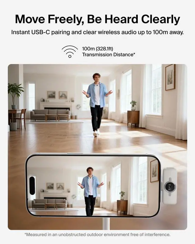 Alt view image 6 of 7 - Belkin DUAL WIRELESS MIC WITH CHARGING CASE, SAND CTA003fqSA