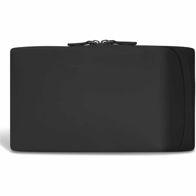 Alt view image 8 of 13 - Champs Onyx Carrying Case Toiletries, Travel - Black - Water Resistant - Polyurethane Body - Handle - 6.3" Height x 4.3" Width - 3.17 quart Volume Capacity