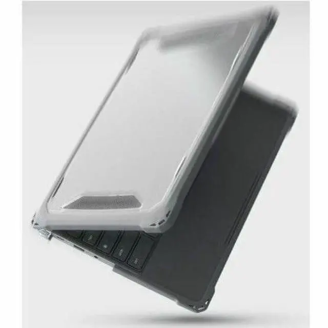 Alt view image 3 of 5 - MAXCases Extreme Shell-F3 Slide Chromebook Case for Lenovo 100e G5 Chromebook 11.6" Gray/Clear LNESF31EG5GRY