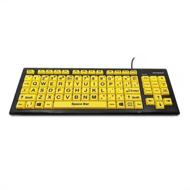 Main image of VISION IMPAIRMENT BLACK KEYBOARD XL KEYS