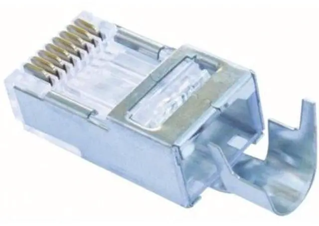 Alt view image 6 of 6 - Platinum Tools EZ-RJ45 Shielded Cat5e/6 Connector, External Ground (50 Pack) (202022J)