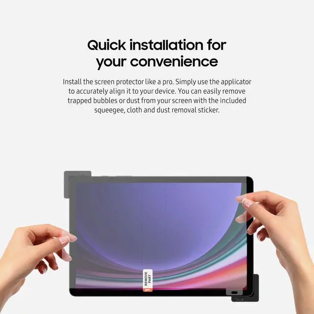 Alt view image 8 of 11 - Samsung Anti-Reflecting Screen Protector Galaxy Tab S10 FE+ Transparent - For 13.1" LCD Tablet - Dust Resistant, Scratch Resistant, Scrape Resistant - for Samsung Galaxy Tab S10 FE+ - 1