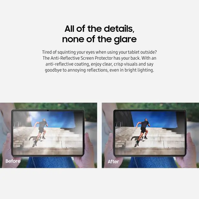 Alt view image 9 of 11 - Samsung Anti-Reflecting Screen Protector Galaxy Tab S10 FE+ Transparent - For 13.1" LCD Tablet - Dust Resistant, Scratch Resistant, Scrape Resistant - for Samsung Galaxy Tab S10 FE+ - 1