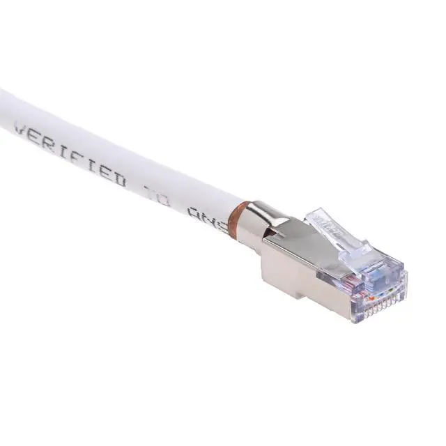 Alt view image 7 of 12 - Platinum Tools EZ-RJ45 Shielded Cat5e/6 Connector, External Ground (50 Pack) (202022J)