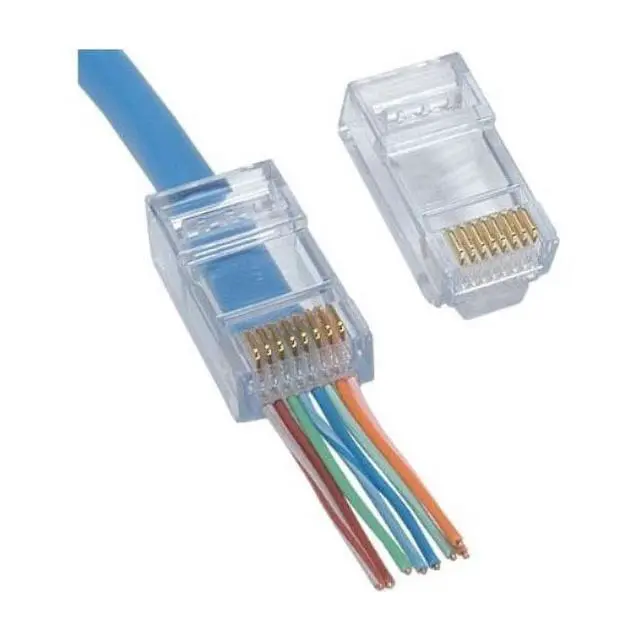 Alt view image 7 of 9 - Platinum Tools 100010C EZ-RJ45 Cat 6+ Connectors, Clamshell, 50-Pieces
